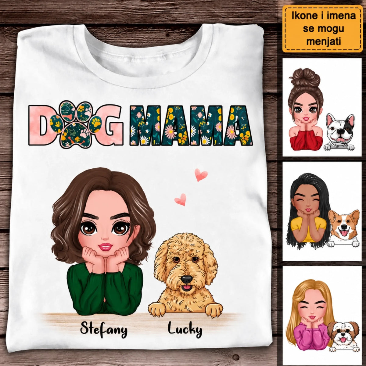 Dog Mama Custom T-Shirt Mockup